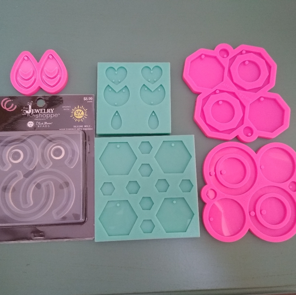 Lot of resin earring molds #1